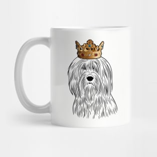 Polish Lowland Sheepdog Dog King Queen Wearing Crown Mug